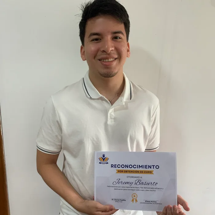 Jeremy Basurto, Cupo universitario obtenido — Universidad de Guayaquil